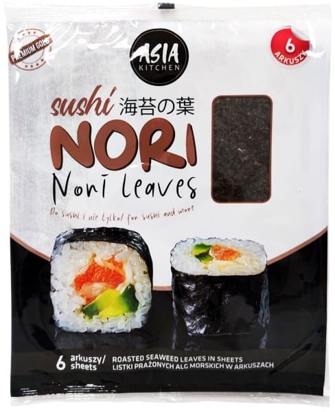 Suszone Wodorosty Glony Algi Morskie Yaki Nori Do Sushi 6 Sztuk ASIA KITCHEN