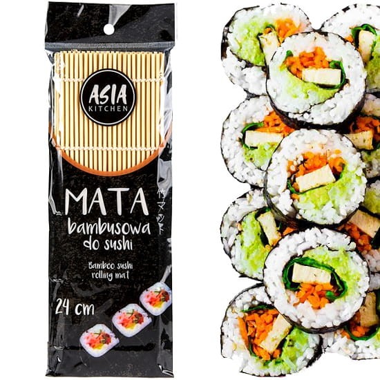 Mata Bambusowa Do Sushi Podstawowa 24cm x 24cm ASIA KITCHEN