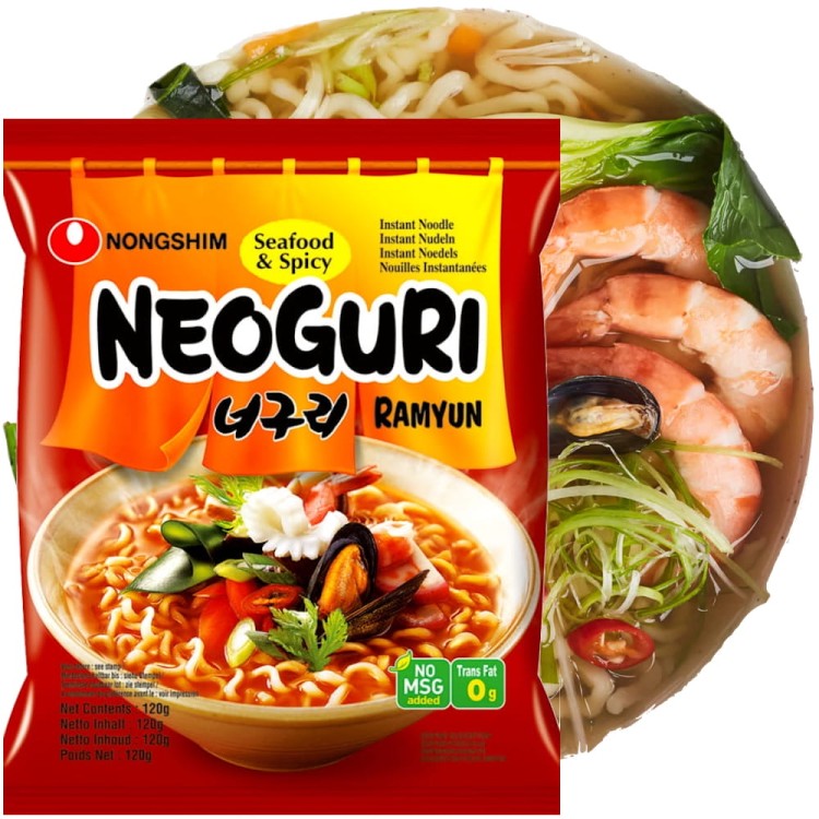 Koreańska Zupka Neoguri Owoce Morza Hot 120g NONGSHIM