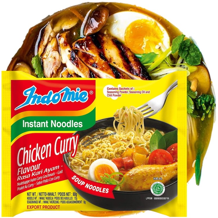 Zupka o Smaku Kurczaka Curry Indonezyjska 80g INDOMIE