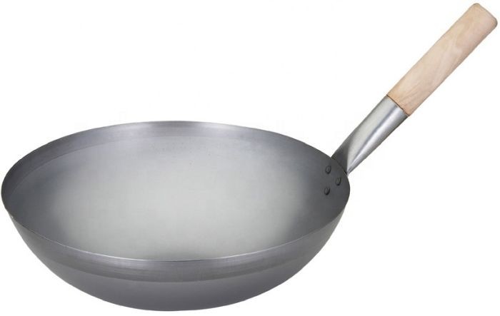 Patelnia Wok 13 Cali Stal Węglowa Chińska 33cm EMRO AZIATICA