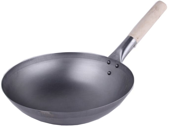 Patelnia Wok 13 Cali Stal Węglowa Chińska 33cm EMRO AZIATICA