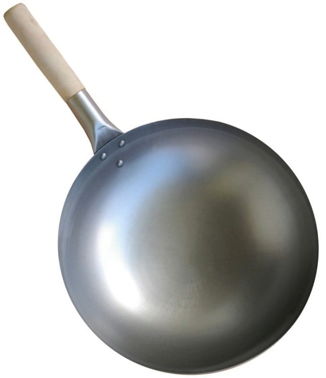 Patelnia Wok 13 Cali Stal Węglowa Chińska 33cm EMRO AZIATICA
