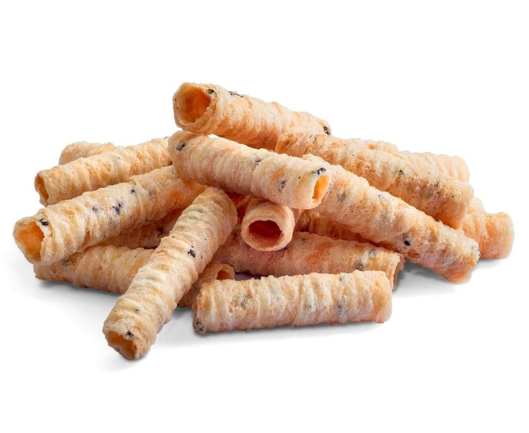 Kokosowo Ryżowe Chrupiące Rurki o Smaku DURIAN Bezglutenowe 100g COCO JAS ROLL