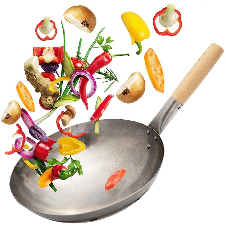 Patelnia Wok 16 Cali Ręcznie Kuty Chiński 40,5cm PROORIENT