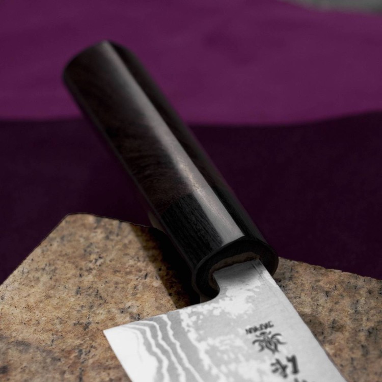 Kanetsune Zen-Bokashi Aogami#2 Japoński Nóż Santoku 16,5cm