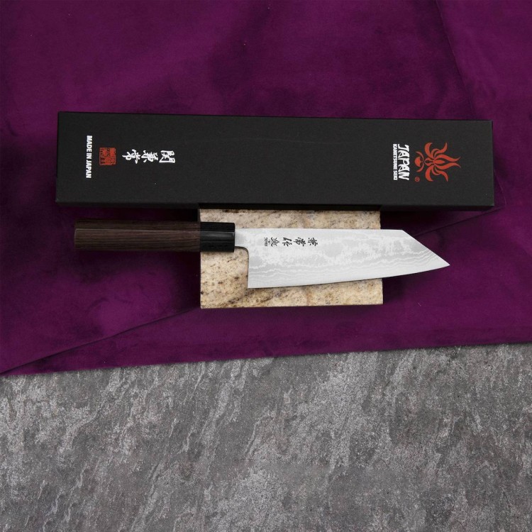 Kanetsune Zen-Bokashi Aogami#2 Japoński Nóż Bunka 17cm