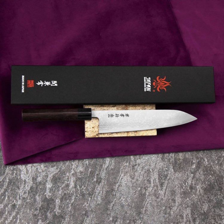 Kanetsune Zen-Bokashi Aogami#2 Japoński Nóż Szefa Kuchni 21 cm