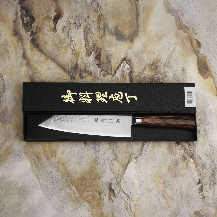 Tamahagane Tsubame Brown VG-5 Japoński Nóż Kengata 19,5cm