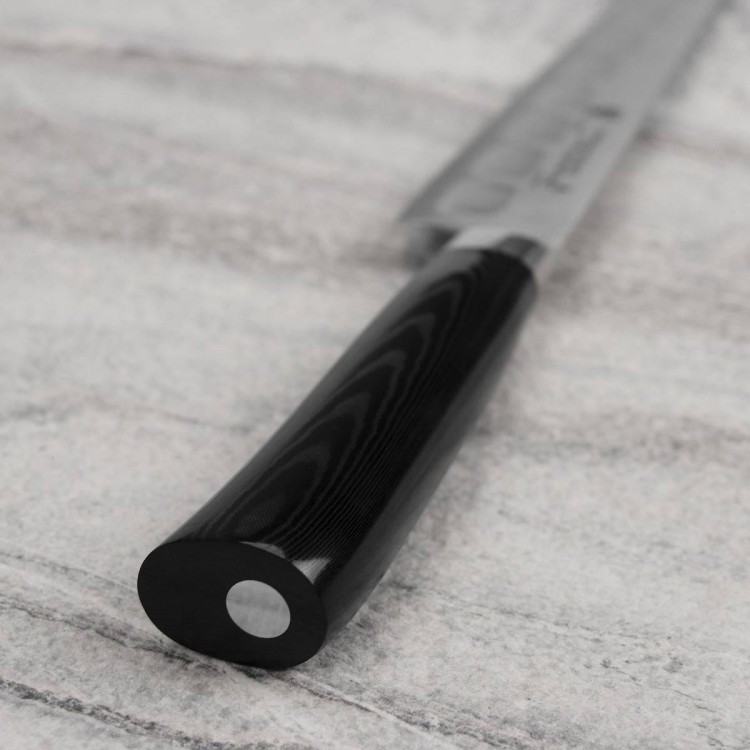 Tamahagane SAN Black VG-5 Japoński Nóż Sujihiki Żłobiony 24cm