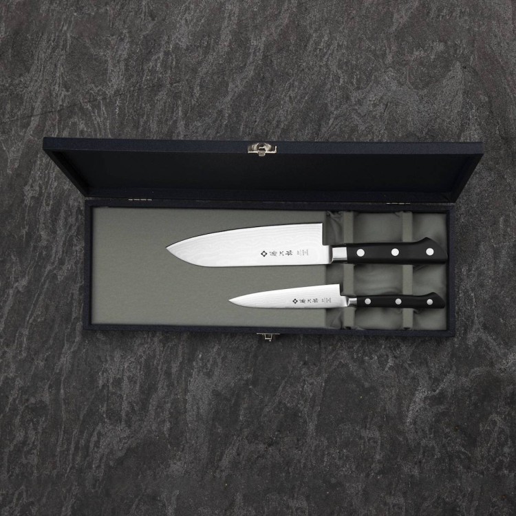 Zestaw 2 Noży Tojiro DP37 Uniwersalny 12cm i Santoku 17cm