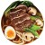Zestaw Jasnych Misek 17cm Do Udon z Pałeczkami Liść Klonu EDO JAPAN
