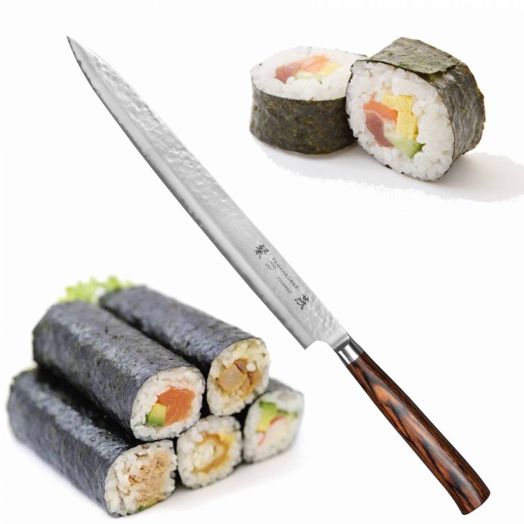 Tamahagane Tsubame Brown Nóż Sashimi 27cm