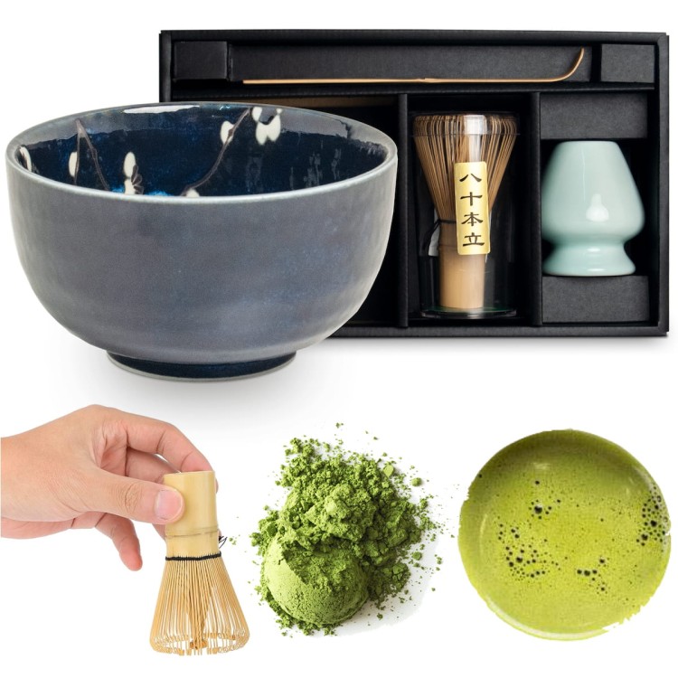Zestaw Do Herbaty Matcha Hana Blue 4 Elementy EDO JAPAN