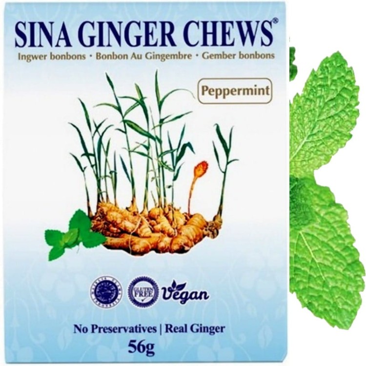Cukierki Imbirowe Miętowe Rozgrzewające 56g SINA
