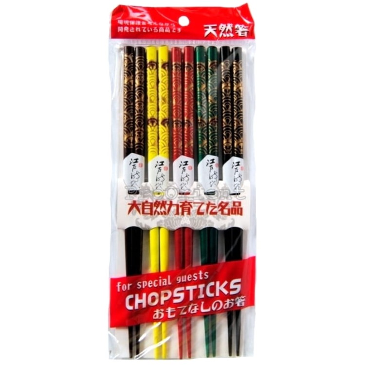 Japońskie Kolorowe Pałeczki Motyw Ornament 5 Par ASIA EXPRESS FOOD