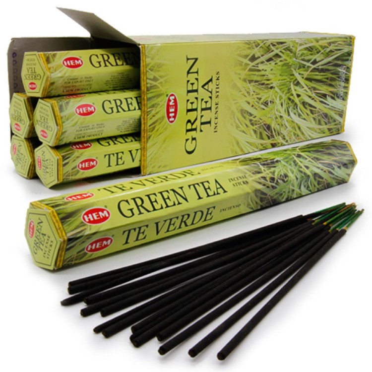 Indyjskie Kadzidełka Zielona Herbata Green Tea 20 Sztuk HEM