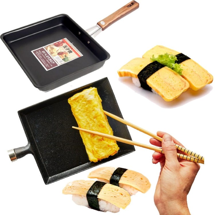 Patelnia Do Japońskiego Omletu Tamago Non-Stick Gaz 22cm x 23cm EMRO AZIATICA