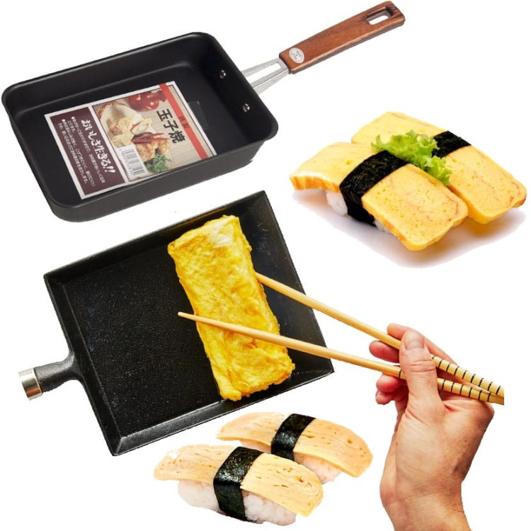 Patelnia Do Japońskiego Omletu Tamago Non-Stick Gaz 13cm x 19cm EMRO AZIATICA
