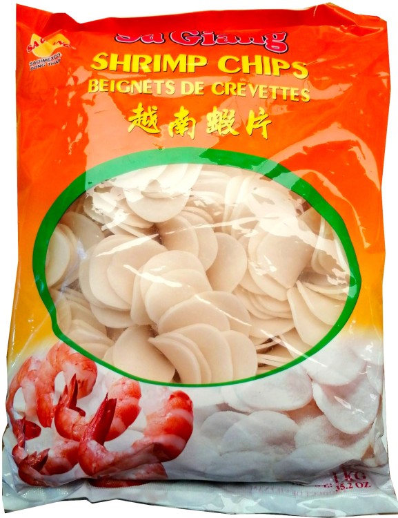 Chipsy Prażynki Shrimp Krewetkowe Do Smażenia 1000g SA GIANG