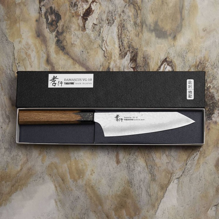 Sakai Takayuki Urushi VG-10 Kokushin Japoński Nóż Kengata 16 cm