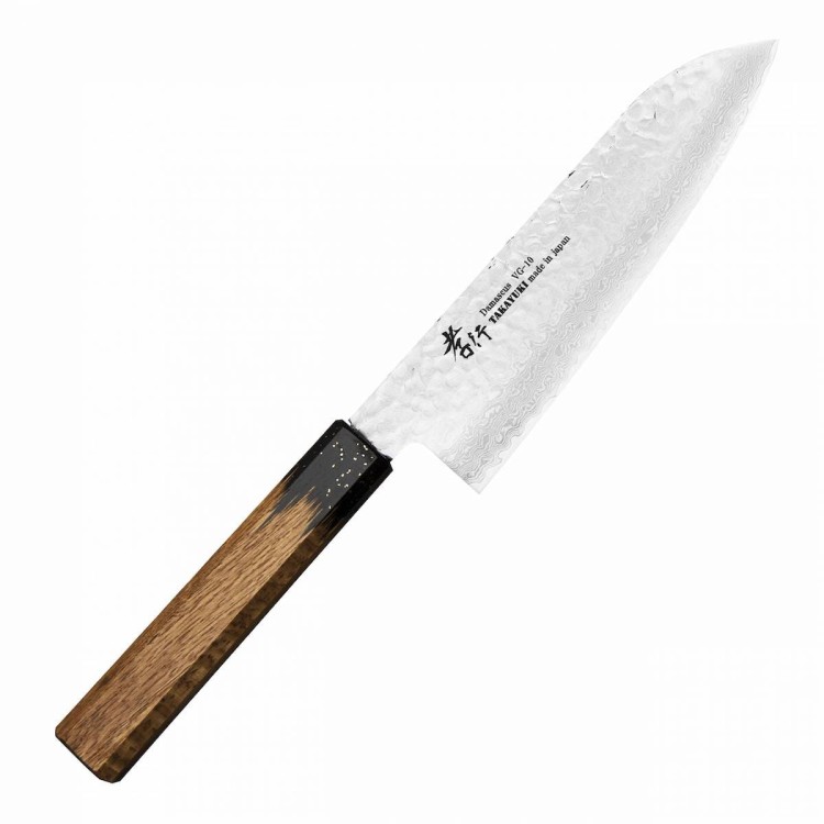 Sakai Takayuki Urushi VG-10 Kokushin Japoński Nóż Santoku 17 cm