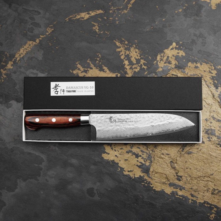 Sakai Takayuki Hammered VG-10 Japoński Nóż Santoku 18 cm
