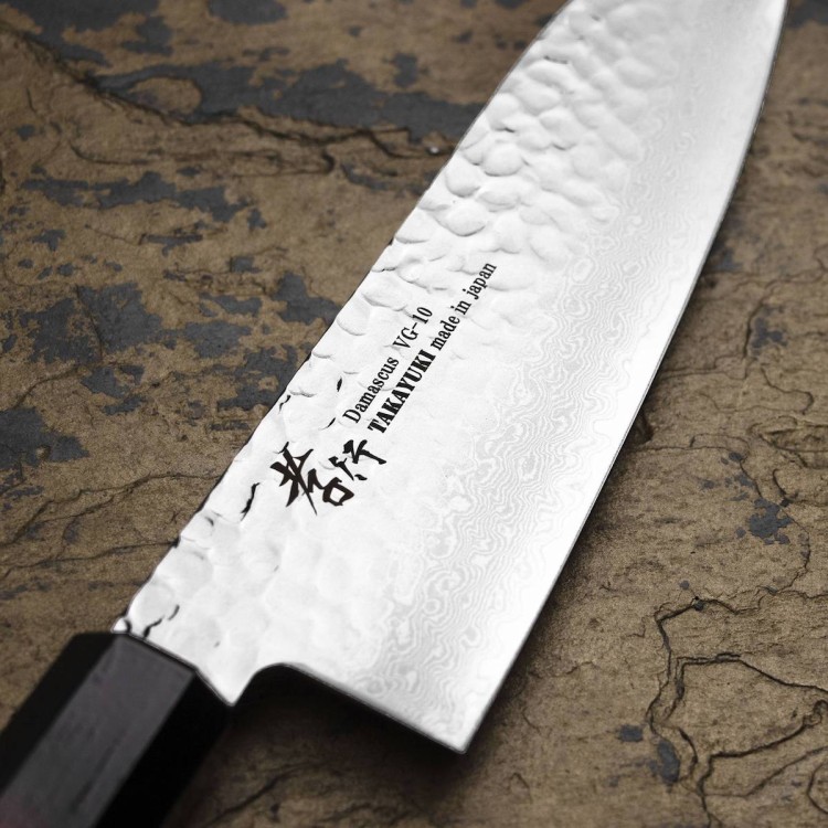 Sakai Takayuki Nanairo VG-10 Wine Japoński Nóż Santoku 17 cm
