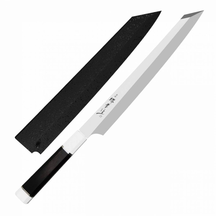 Sakai Takayuki Ginryu Honyaki SW Japoński Nóż Kengata Yanagiba 27 cm