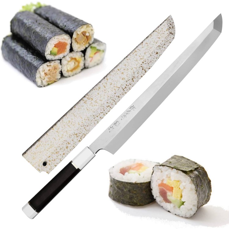 Sakai Takayuki Kageuchi Honyaki Shirogami#2 Japoński Nóż Sakimaru Yanagiba 30 cm