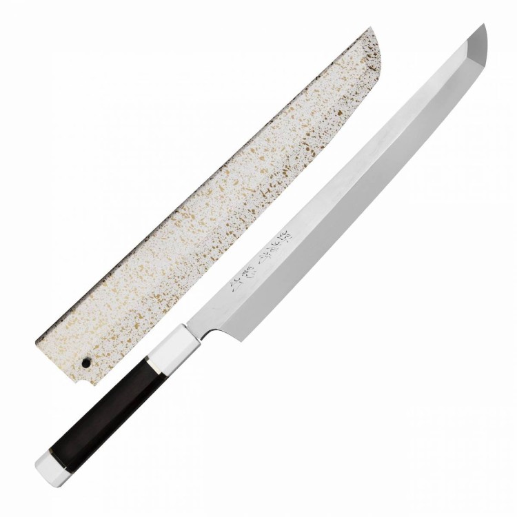Sakai Takayuki Kageuchi Honyaki Shirogami#2 Japoński Nóż Sakimaru Yanagiba 30 cm