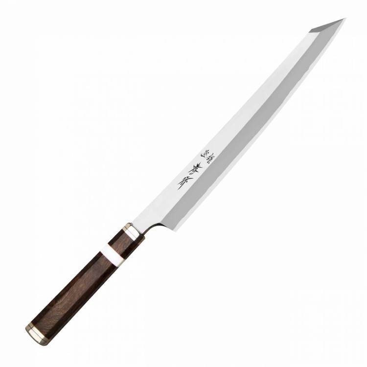 Sakai Takayuki Shiden Silver#3 Japoński Nóż Kengata Yanagiba 27 cm