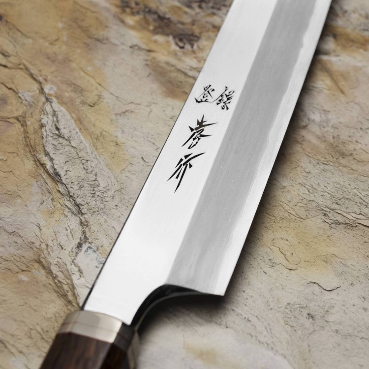 Sakai Takayuki Shiden Silver#3 Japoński Nóż Kengata Yanagiba 27 cm
