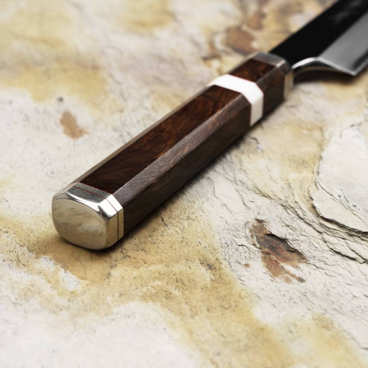 Sakai Takayuki Shiden Silver#3 Japoński Nóż Kengata Yanagiba 27 cm