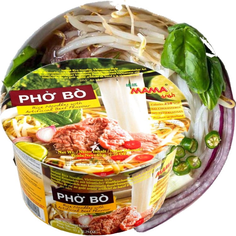 Zupka Pho Bo Makaron Ryżowy z Wołowiną Vermicelli Cup 65g MAMA