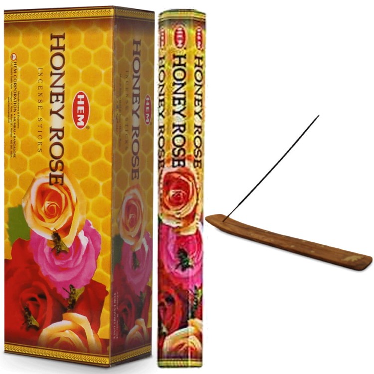 Indyjskie Kadzidełka Miodowe Róże Honey Rose 20 Sztuk HEM