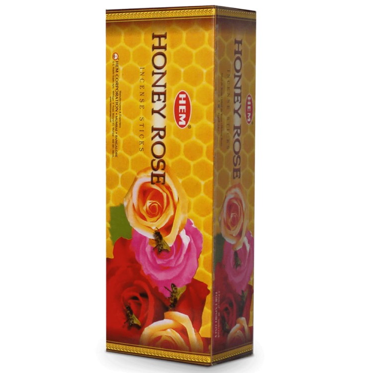 Indyjskie Kadzidełka Miodowe Róże Honey Rose 20 Sztuk HEM