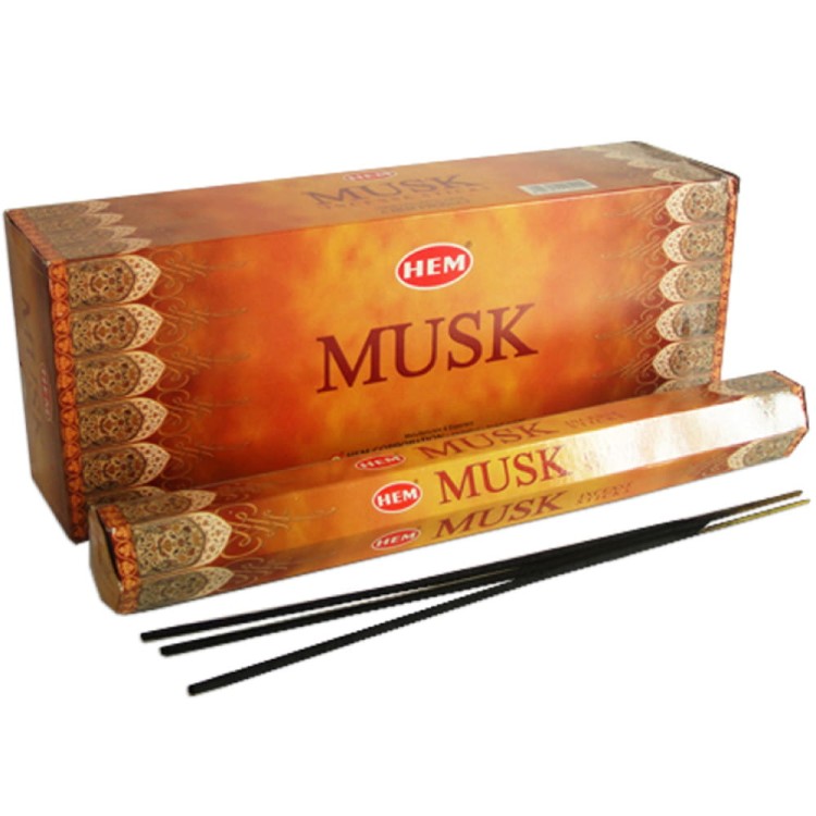 Indyjskie Kadzidełka Piżmo Musk 20 Sztuk HEM
