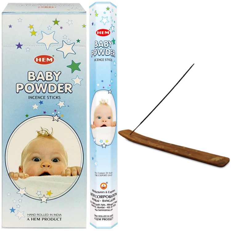 Indyjskie Kadzidełka Puder Dla Dzieci Baby Powder 20 Sztuk HEM