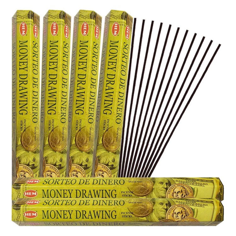 Indyjskie Kadzidełka Przyciąganie Pieniędzy Money Drawing 20 Sztuk HEM