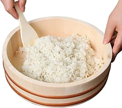 Drewniana Miska Do Ryżu Hangiri 27cm EMRO AZIATICA