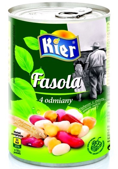 Fasola 4 Odmiany Kolorowa w Zalewie 400g KIER