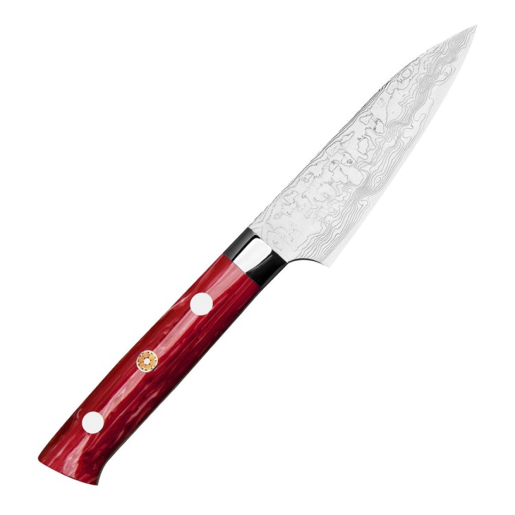 Takeshi Saji Red Turquoise R2 Japoński Nóż Do Obierania 9cm