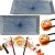 Ceramiczny Niebieski Talerz Do Serwowania Sushi SENDAN TOKUSA 23cm x 12cm EDO JAPAN
