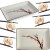 Ceramiczny Biały Talerz Do Serwowania Sushi Kwiaty Sakura 20cm x 13cm EMRO AZIATICA