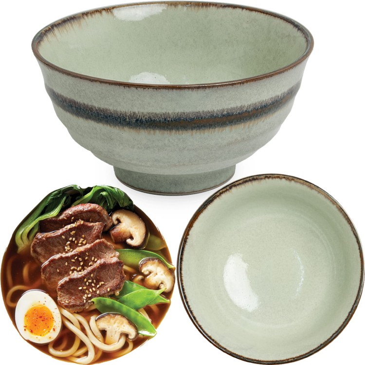 Miseczka Jasno Zielona Miska Do Makaronu Udon Wasabi 17cm EDO JAPAN
