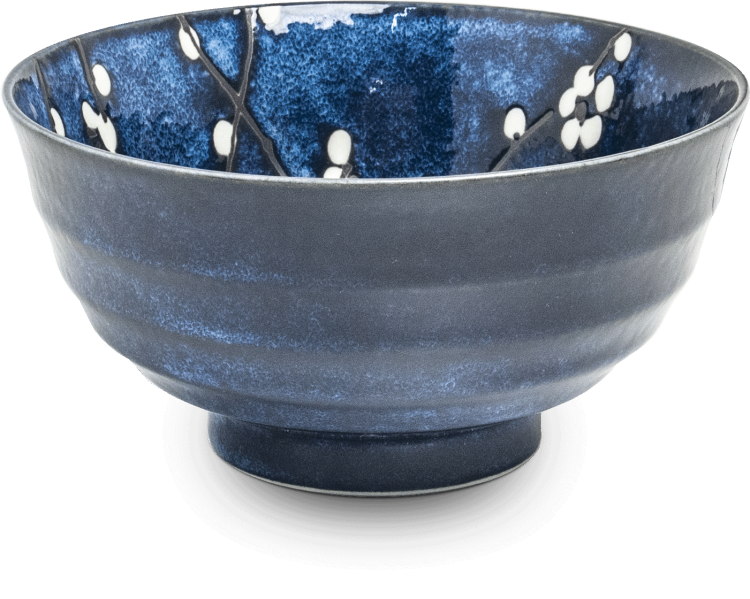 Miseczka Ciemno Niebieska Miska Do Makaronu Udon Hana Blue 17cm EDO JAPAN