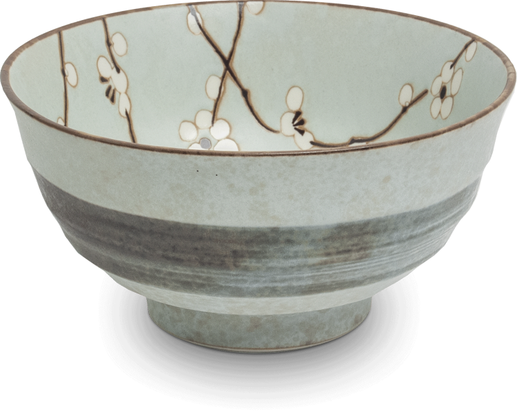 Miseczka Jasno Zielona Miska Do Makaronu Udon Hana Light Green 17cm EDO JAPAN
