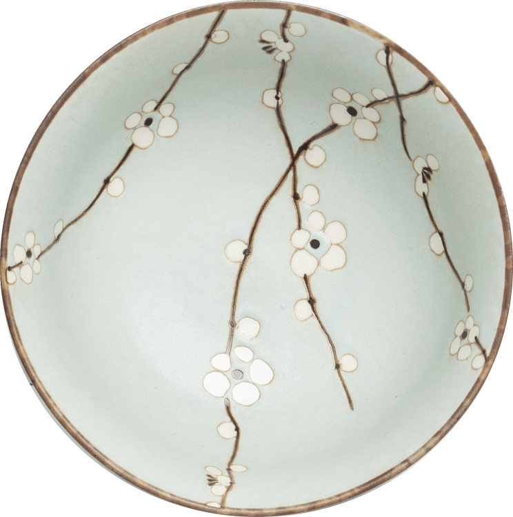 Miseczka Jasno Zielona Miska Do Makaronu Udon Hana Light Green 17cm EDO JAPAN