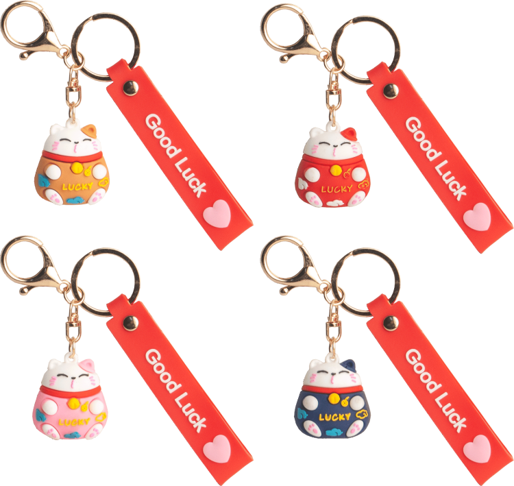 Breloczek Do Kluczy Japoński Kot Szczęścia Maneki Neko Good Luck EMRO AZIATICA